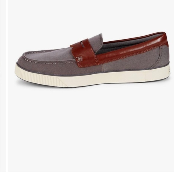 Cole haan men’s grey‎ & brown nantucket penny loafers new size 10.5 brand new main image 4